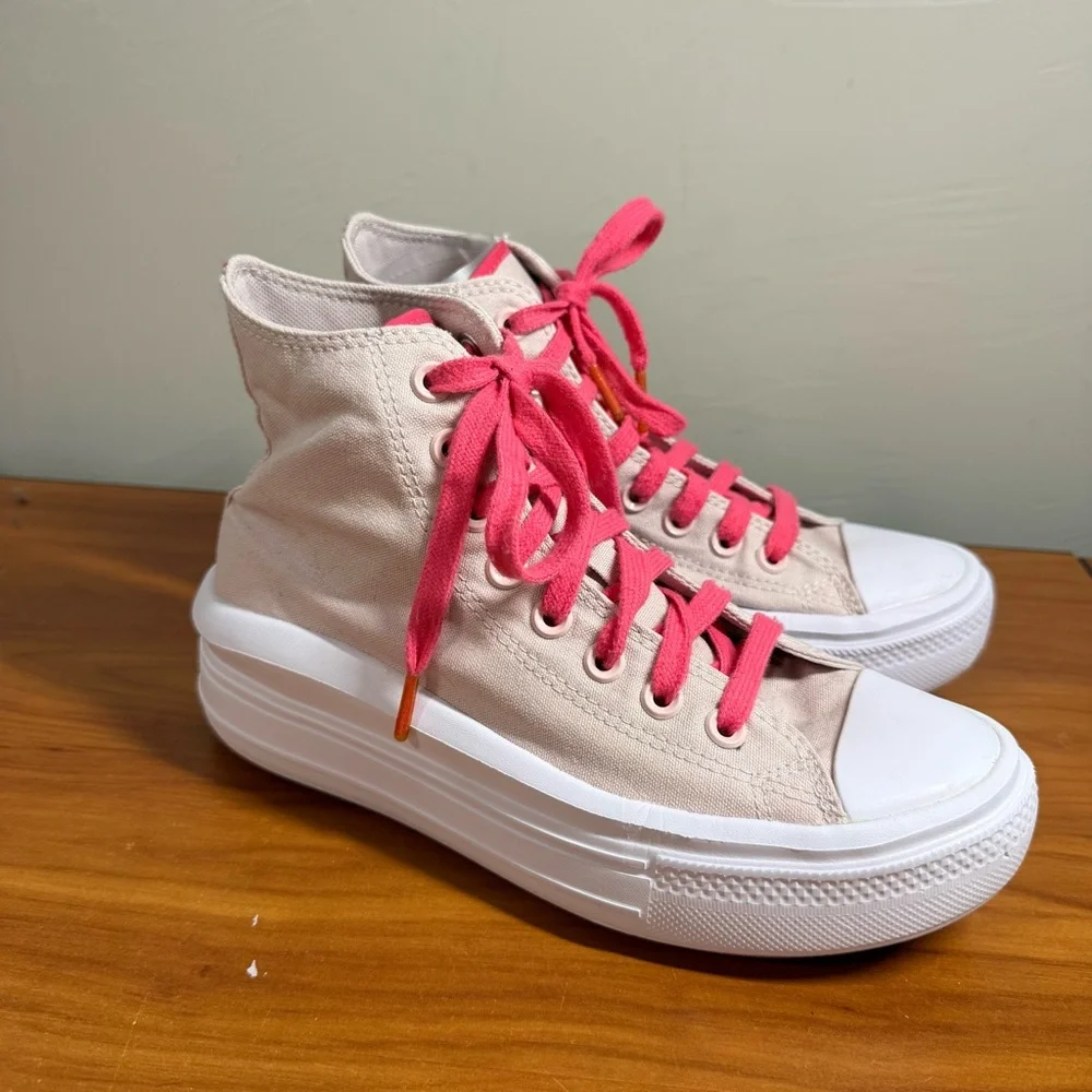 Converse Chuck Taylor All Star Move High 'Barely Rose' Light‎ Pink Sneaker High - Picture 4 of 8